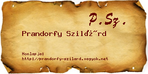 Prandorfy Szilárd névjegykártya
